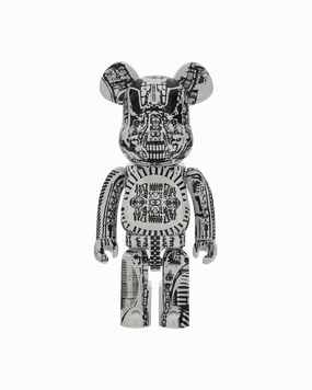 1000% H.R. Giger Chrome Version Be@rbrick White