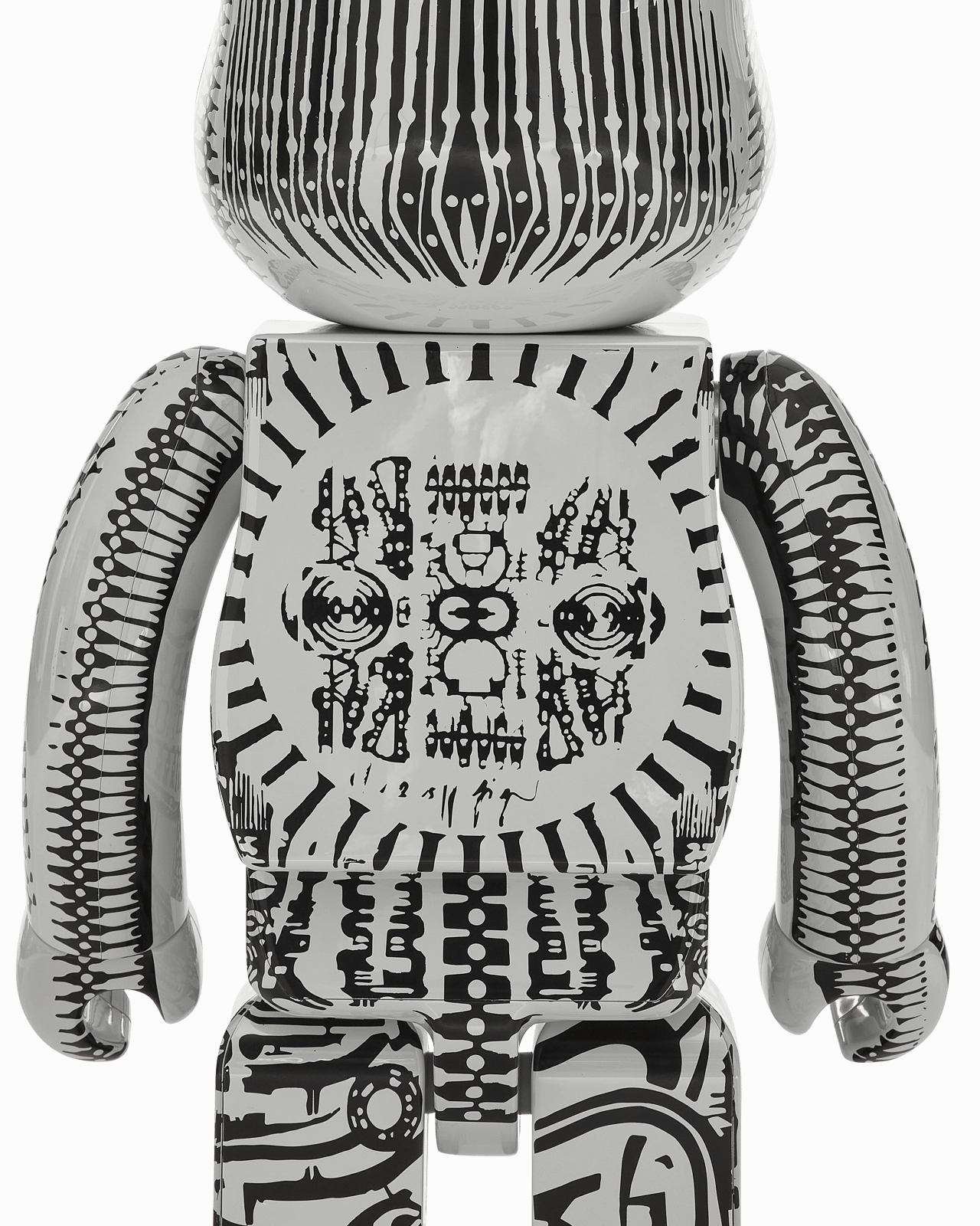 1000% H.R. Giger Chrome Version Be@rbrick White