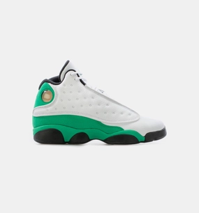 Air Jordan 13 Retro Lucky Green Grade School Lifestyle Shoe - White/Black/Green