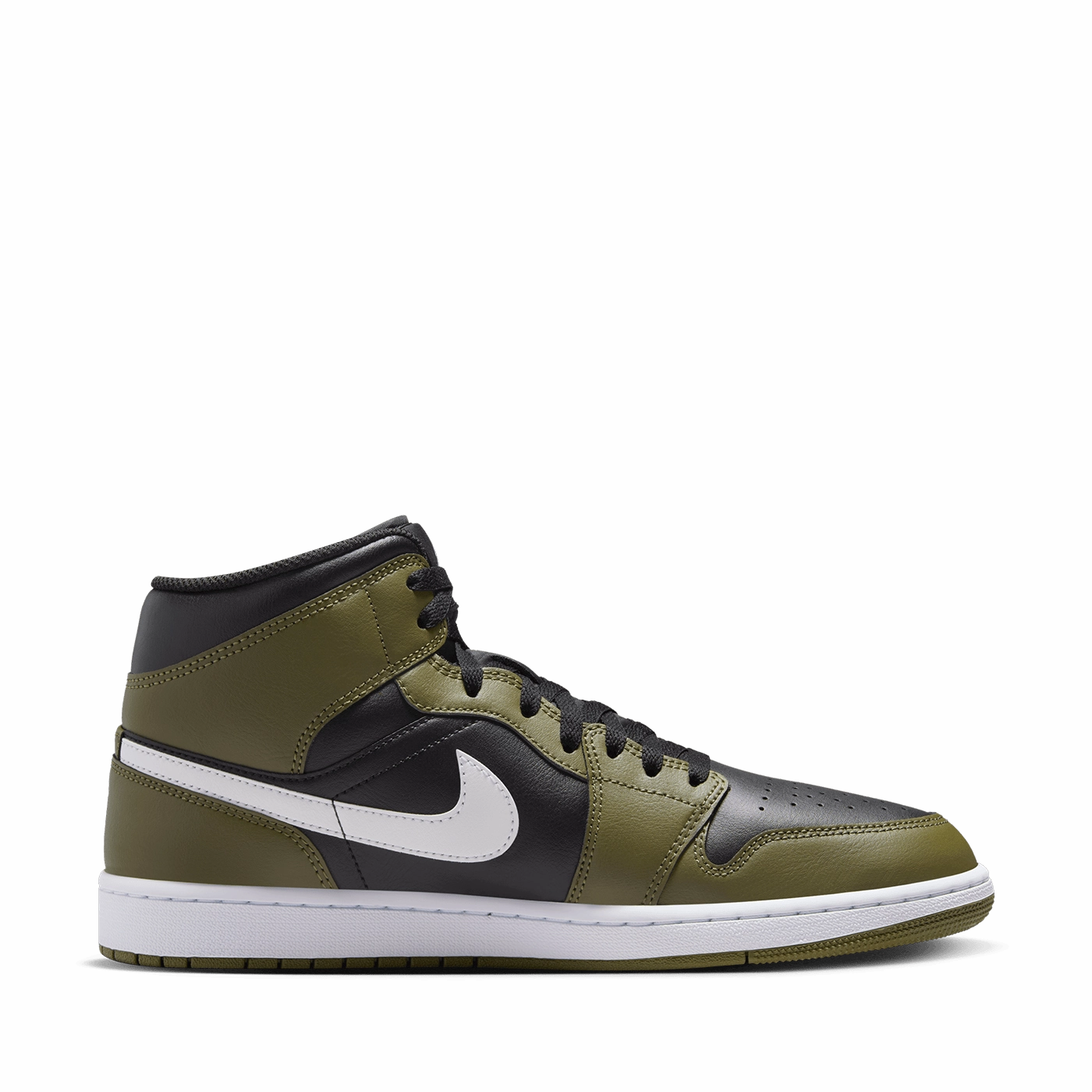 Air Jordan 1 Mid 'Black and Medium Olive'