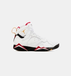 Air Jordan 7 Retro Cardinal Mens Lifestyle Shoe - White/Red Free Shipping