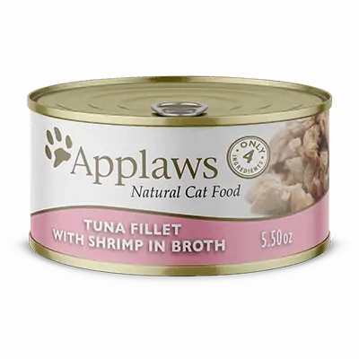 Applaws Natural Wet Cat Food Tuna with Shrimp in Broth