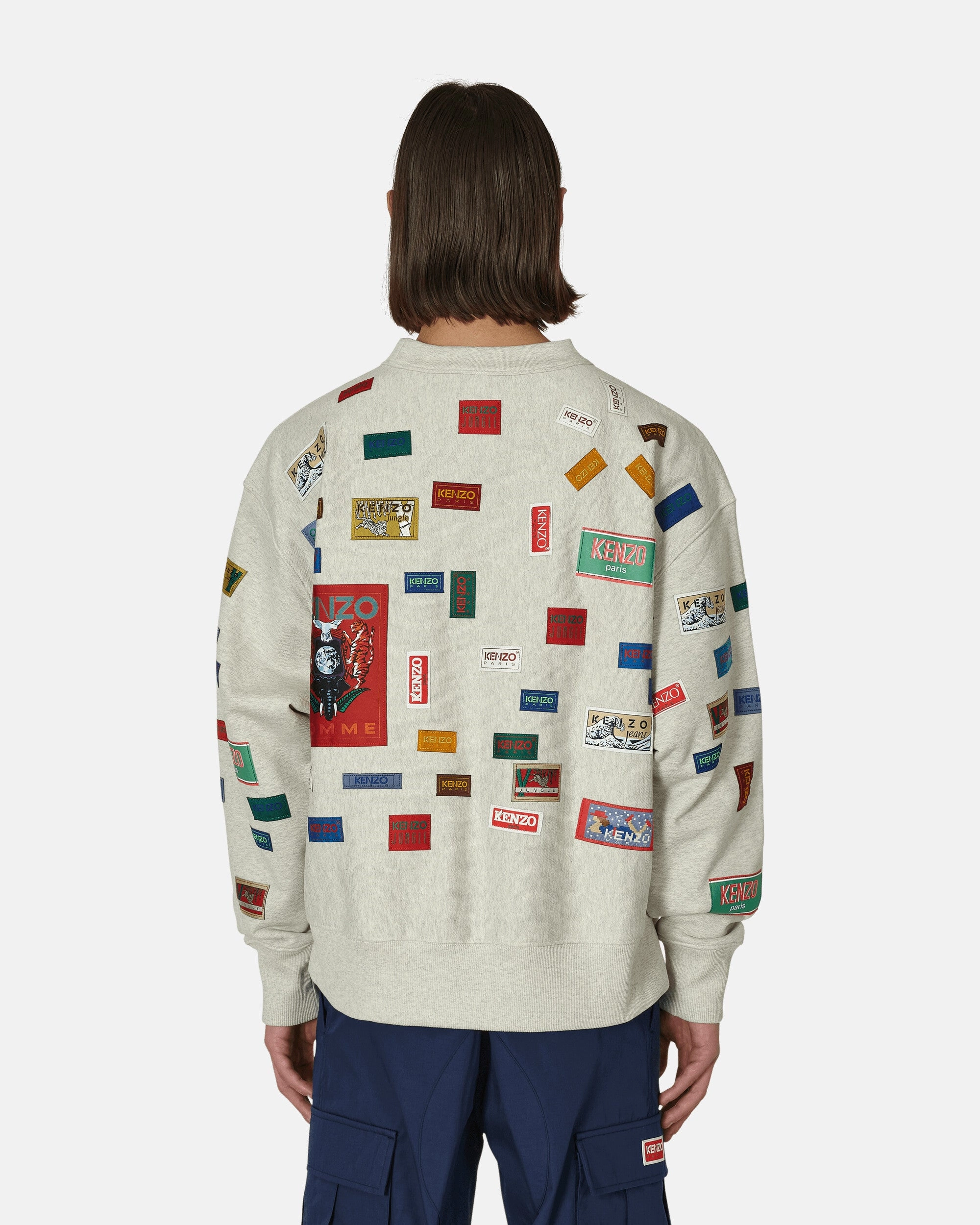 Archive Labels Crewneck Sweatshirt Grey