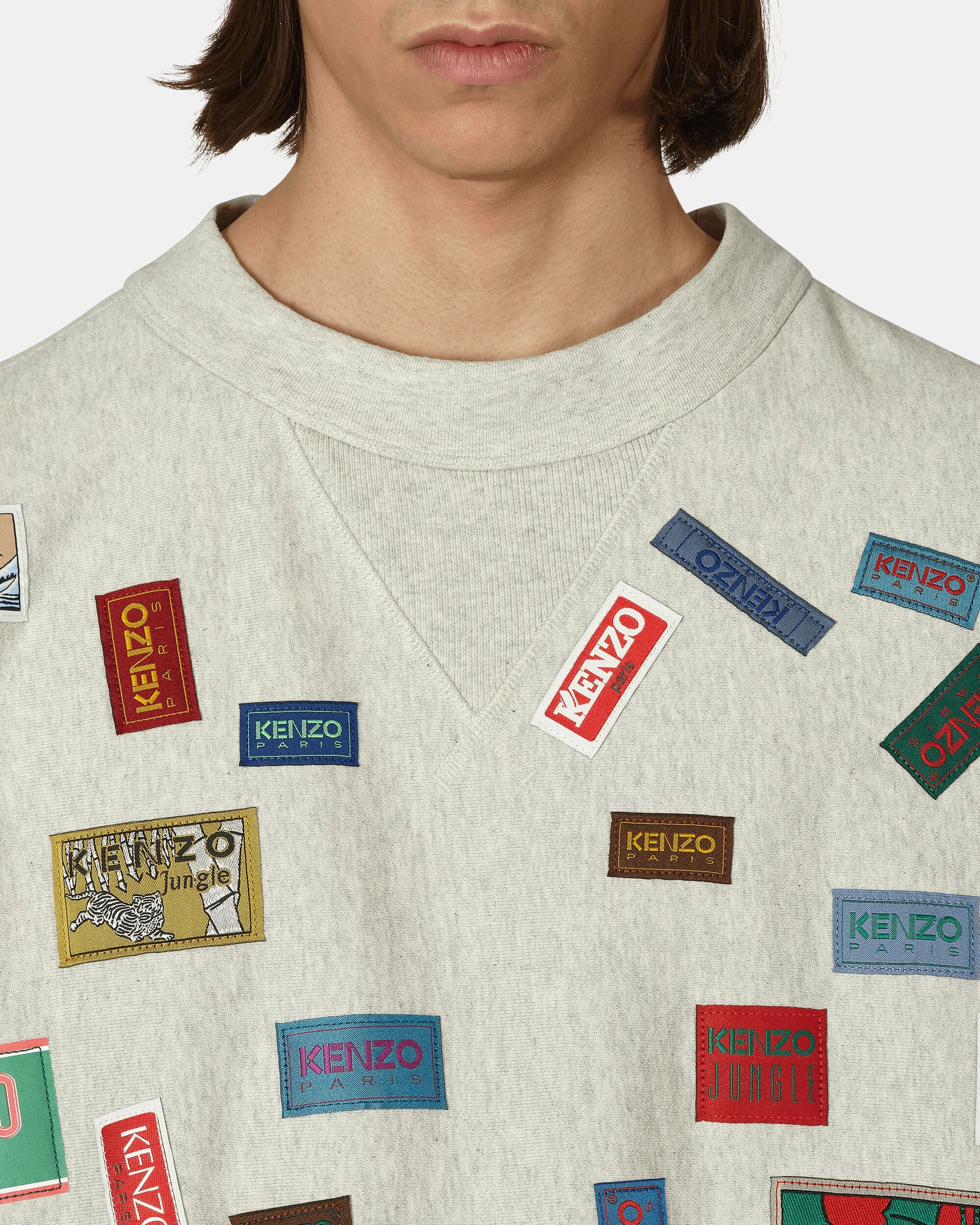 Archive Labels Crewneck Sweatshirt Grey