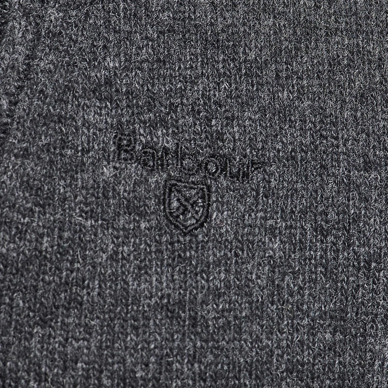 Barbour Essential Lambswool Half Zip Knitted Jumper Charcoal