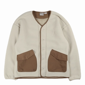 Boa Fleece Cardigan Natural