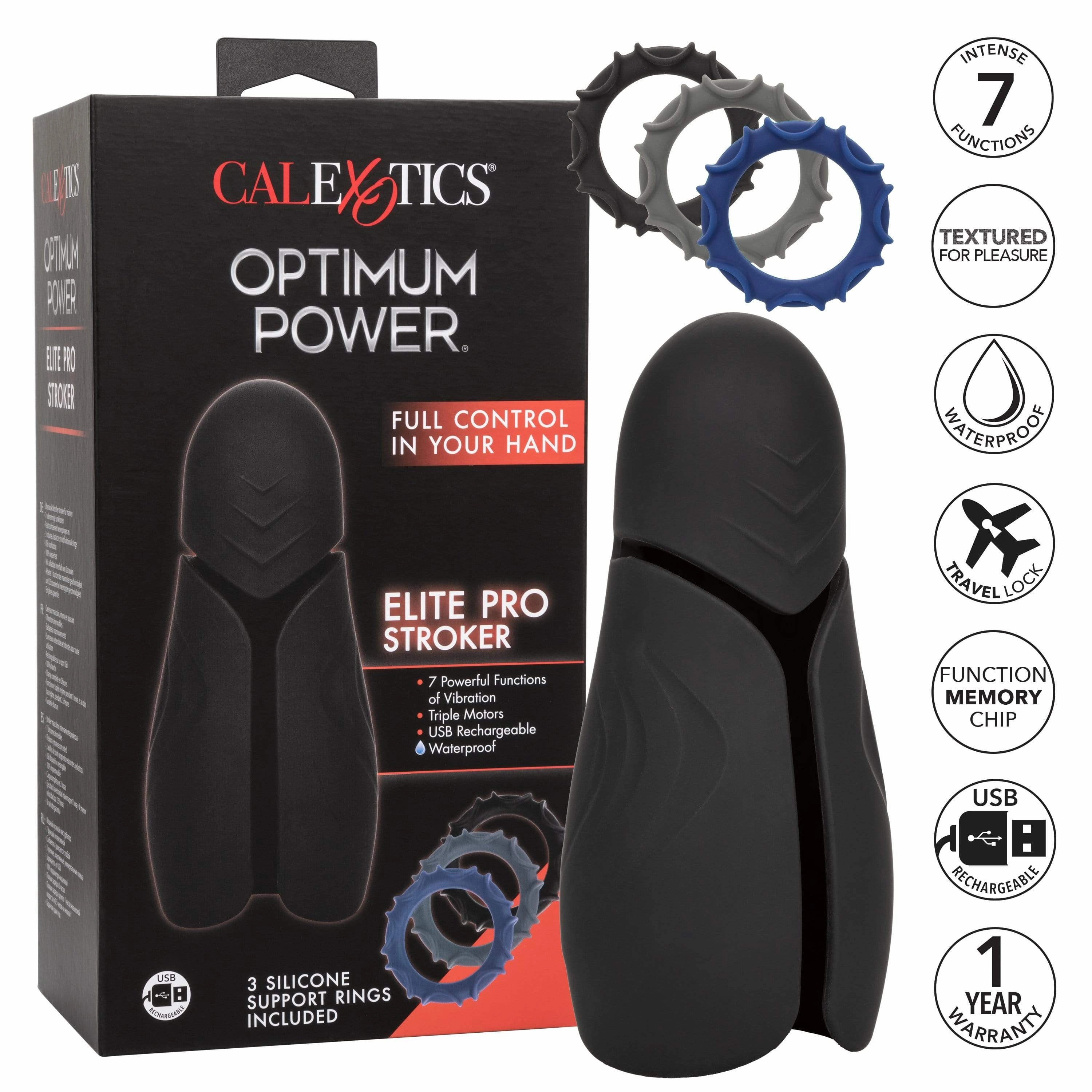 California Exotics - Optimum Power Elite Pro Stroker Masturbator (Black)