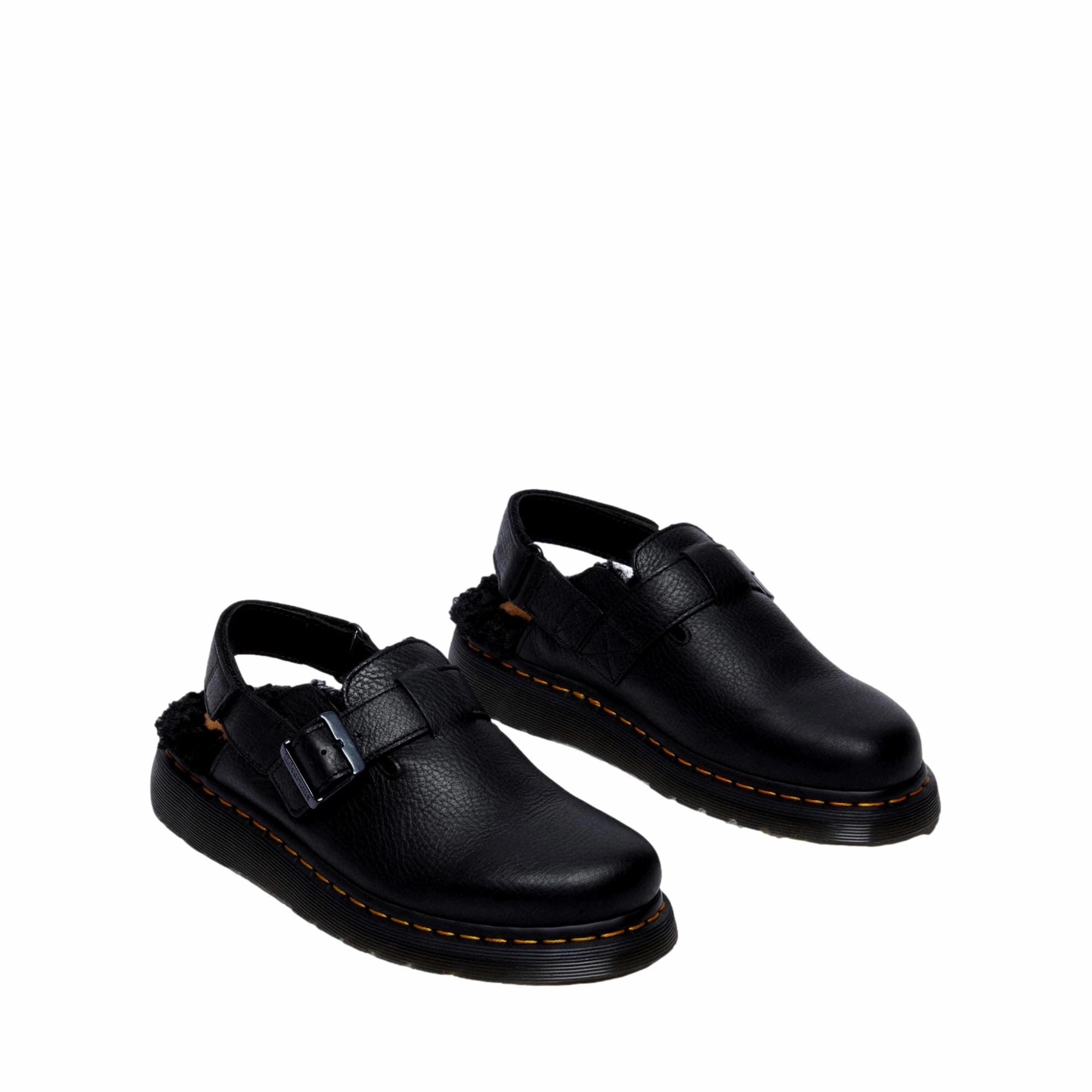 Dr. Martens Jorge II Faux Fur Lined Leather Slingback Mules Black  31885001 Men's
