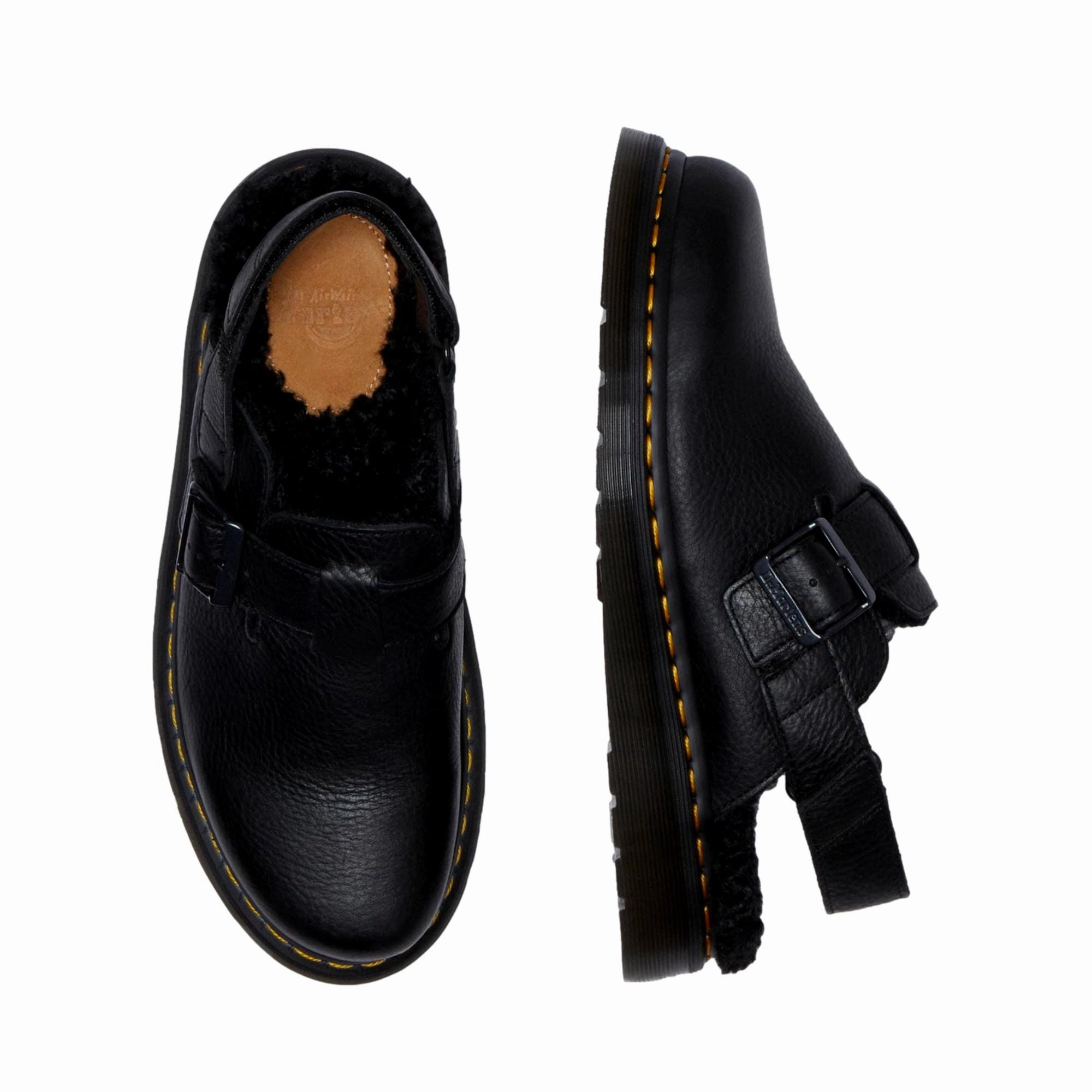 Dr. Martens Jorge II Faux Fur Lined Leather Slingback Mules Black  31885001 Men's
