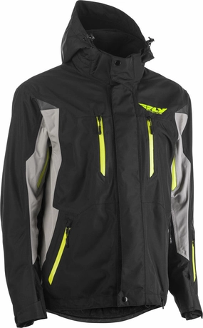 Fly Racing Incline Snowmobile Jacket Grey Black