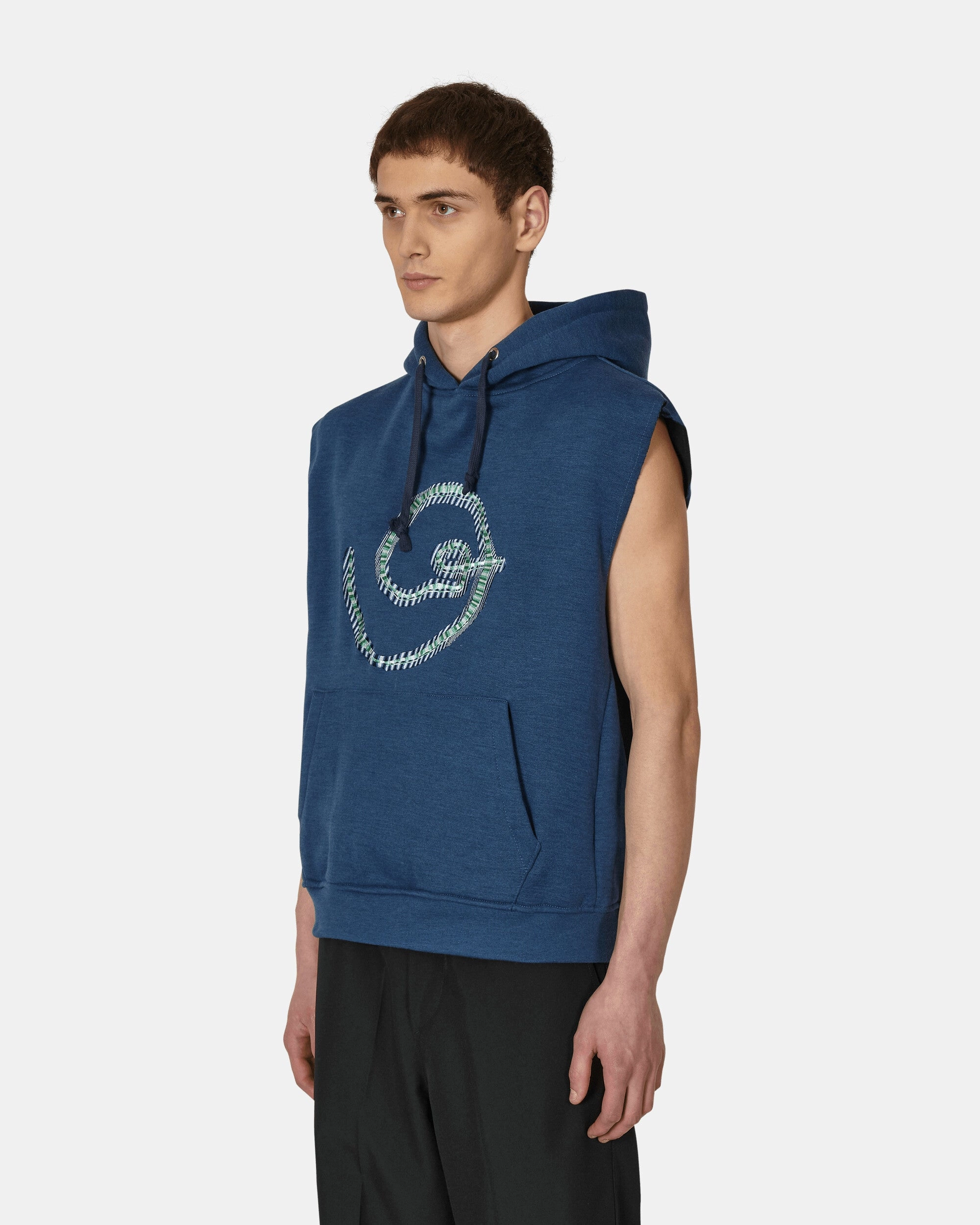 Goblin Sleeveless Hooded Sweatshirt Blue