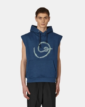 Goblin Sleeveless Hooded Sweatshirt Blue