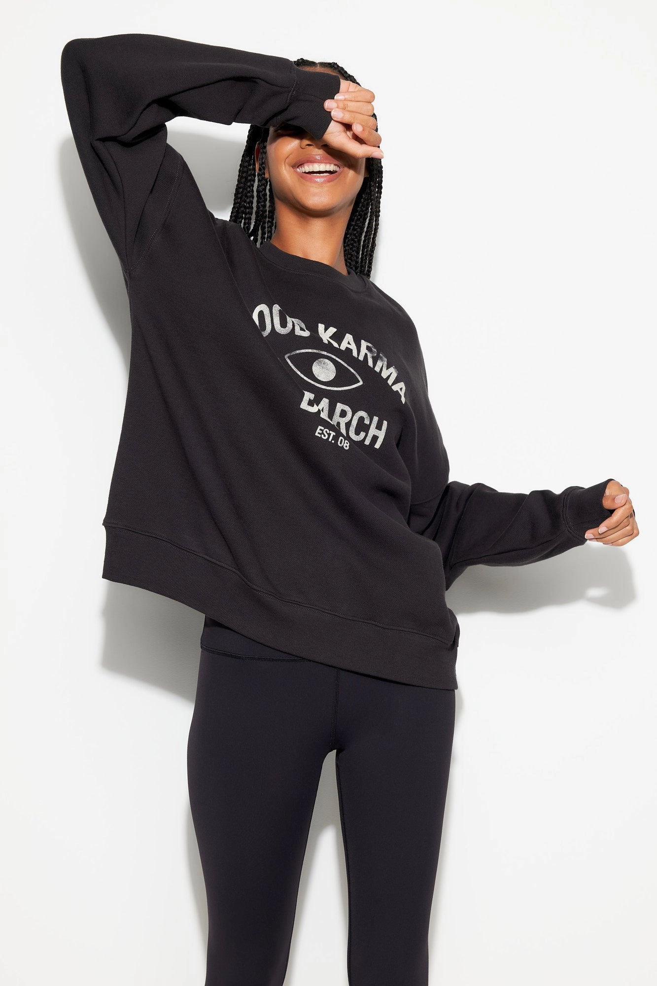Good Karma Boyfriend Crew Sweatshirt