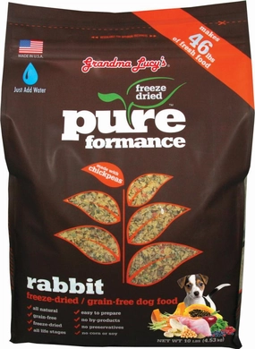 Grandma Lucy's Pureformance Rabbit and Chickpea Freeze-Dried Grain-Free Dog Food