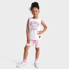 Jordan Child Girls' AJ23 Jersey and Shorts Set White / Pink
