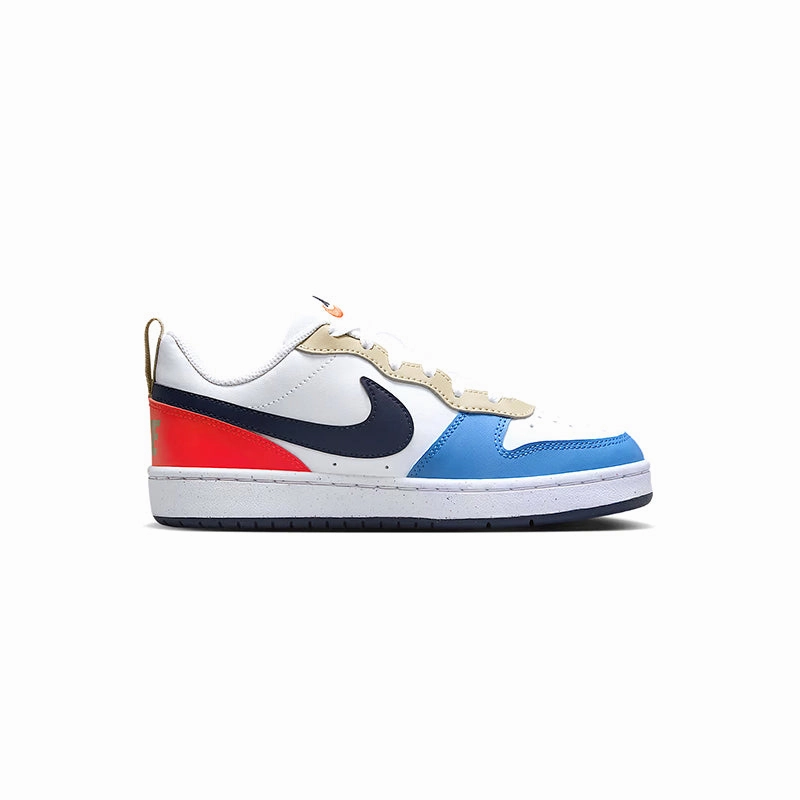 Kid's Grade School Court Borough Low Recraft White/Thunder Blue