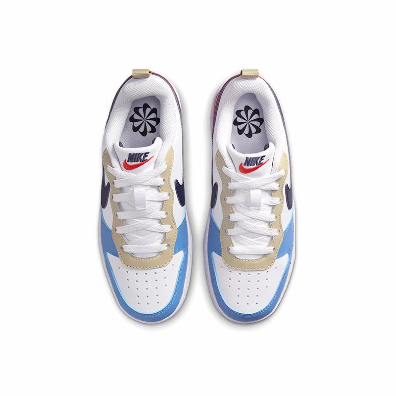 Kid's Grade School Court Borough Low Recraft White/Thunder Blue