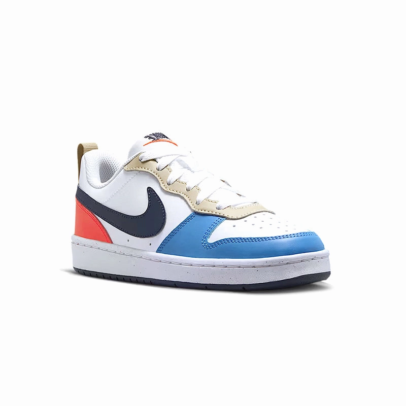 Kid's Grade School Court Borough Low Recraft White/Thunder Blue