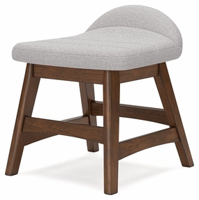 Lyncott Light Gray / Brown Home Office Desk Chair