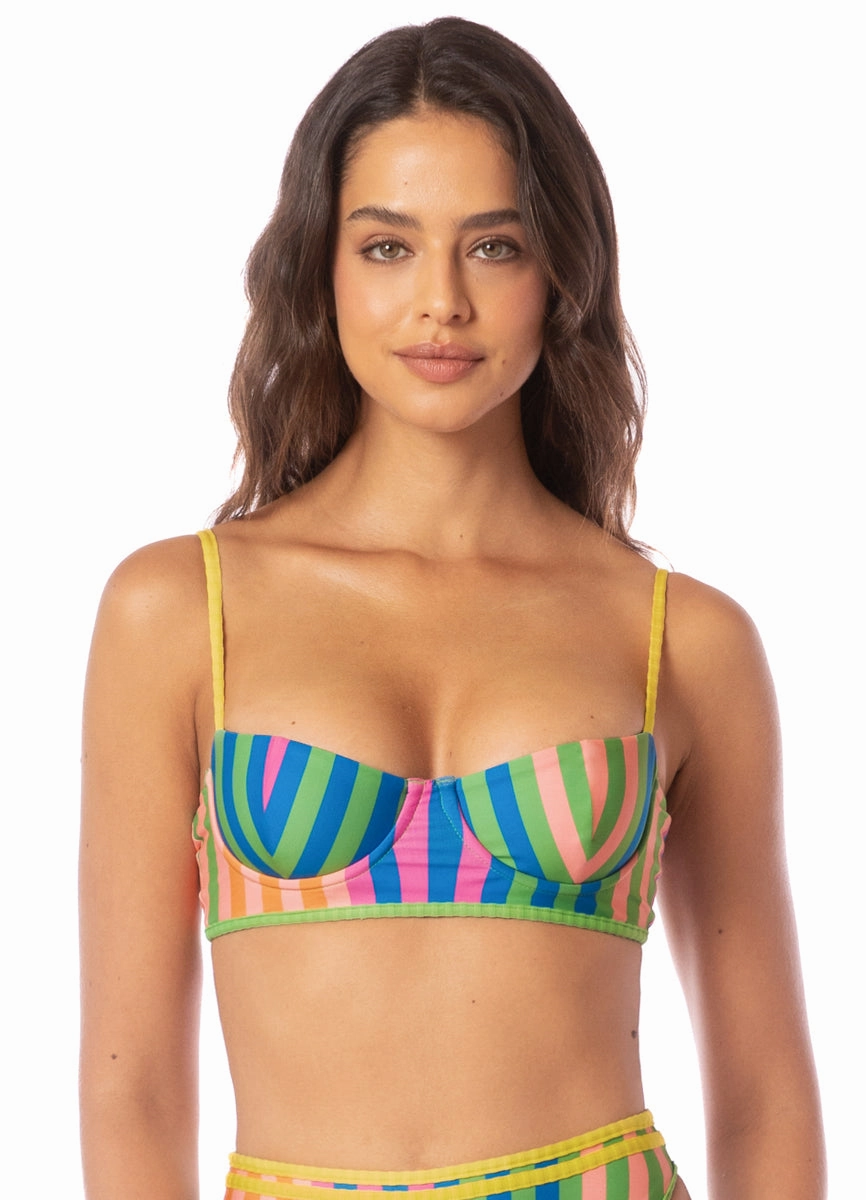 Maaji Striped Mule Violeta Unmolded Underwire Bikini Top