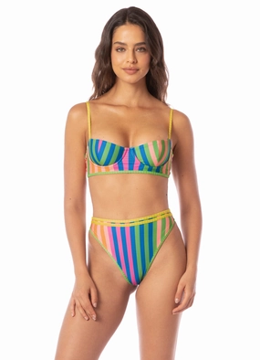 Maaji Striped Mule Violeta Unmolded Underwire Bikini Top