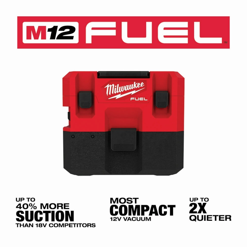 Milwaukee 0960-20AT M12 FUEL 12V 1.6 Gallon Wet/Dry Vacuum w/ Pivoting Wand
