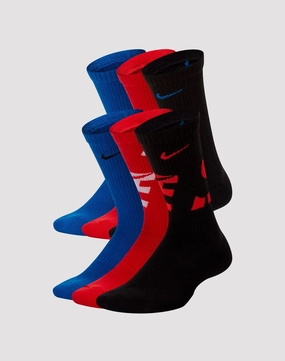 Nike Everyday Cushioned Crew Socks 6-Pack Grade-School