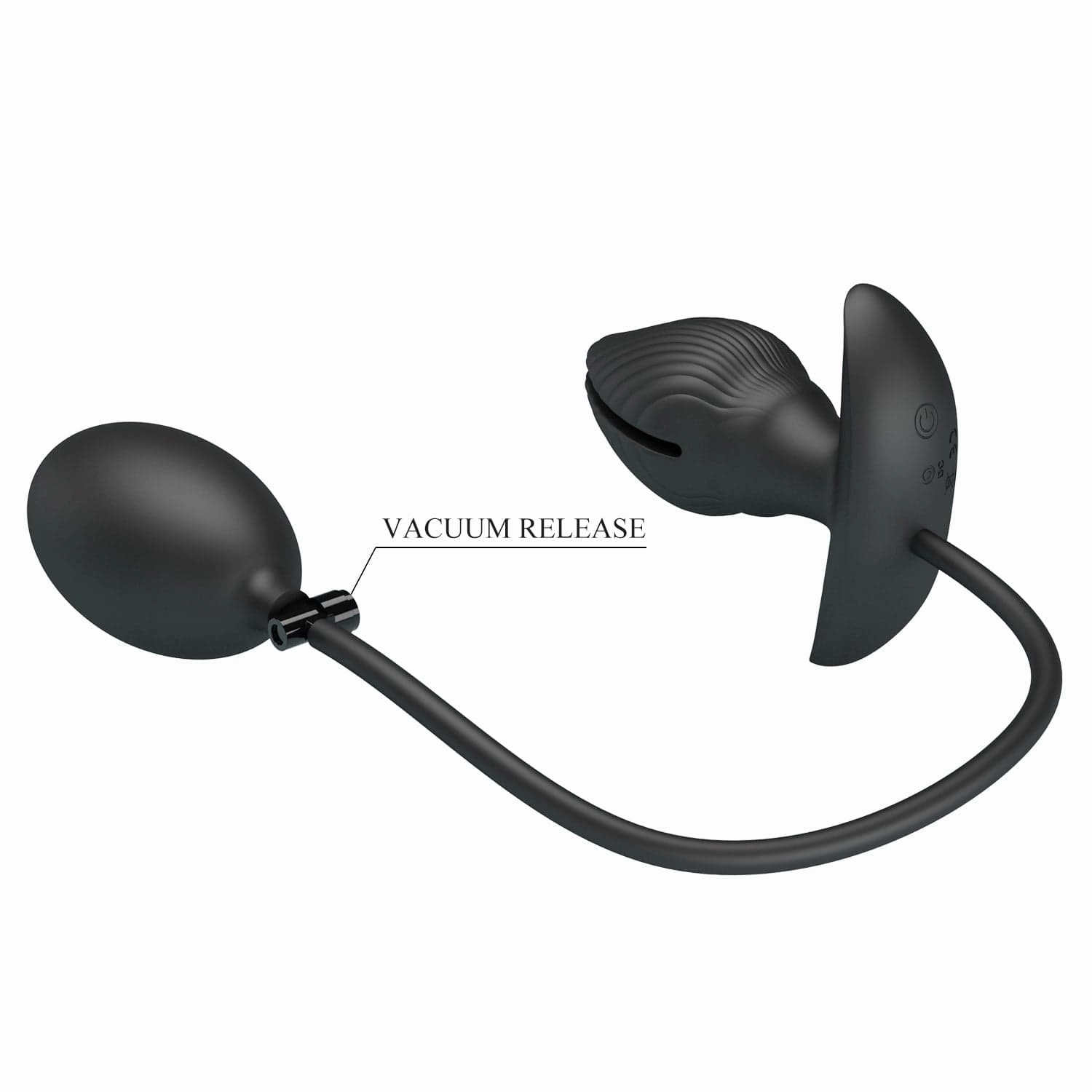 Pretty Love - Manson Vibrating Inflatable Anal Plug (Black)