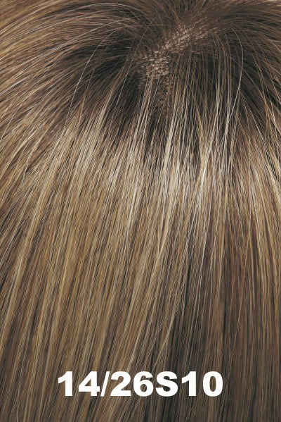Sale - Jon Renau Toppers - EasiPart Medium HD 18" (#389) - Color: 14/26S10 (Shaded Pralines n Cream)