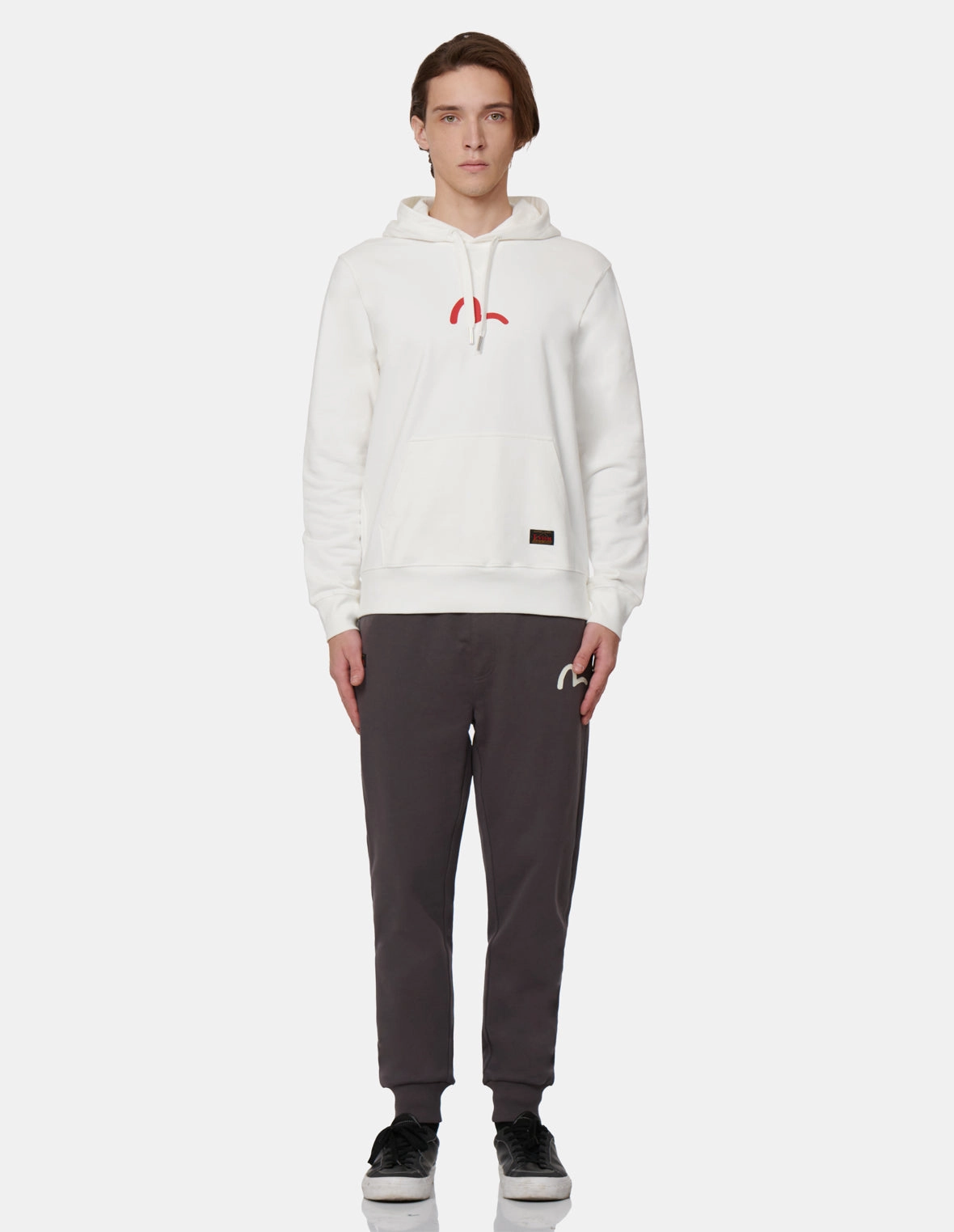 Seagull Print Hooded Sweatshirt