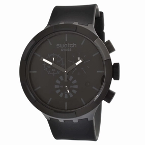 Swatch Unisex Watch - Big Bold Chrono Checkpoint Black Silicone Strap | SB02B400