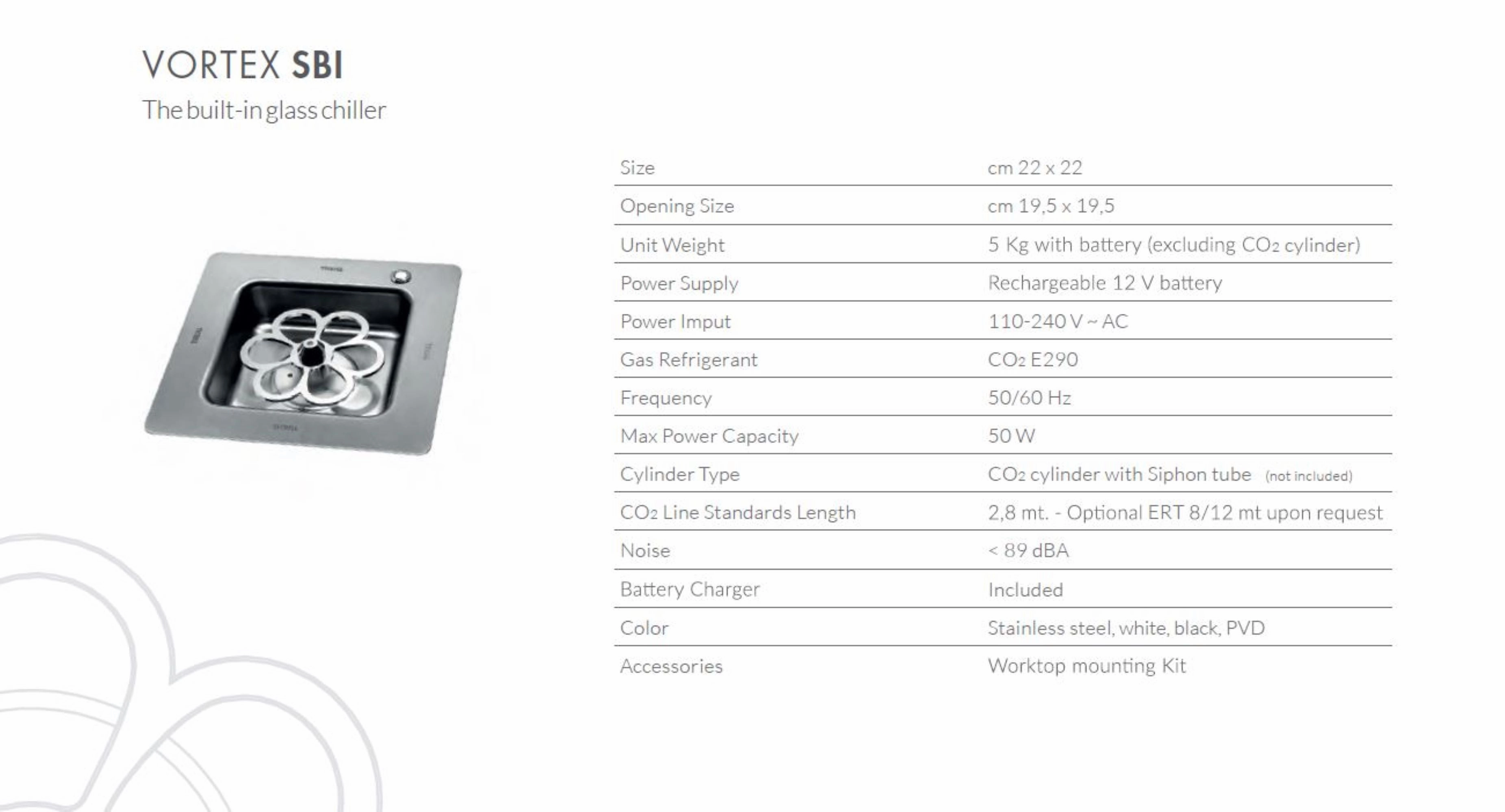 Thrill Stainless Steel Built-In Glass Chiller - SB.03.0.00