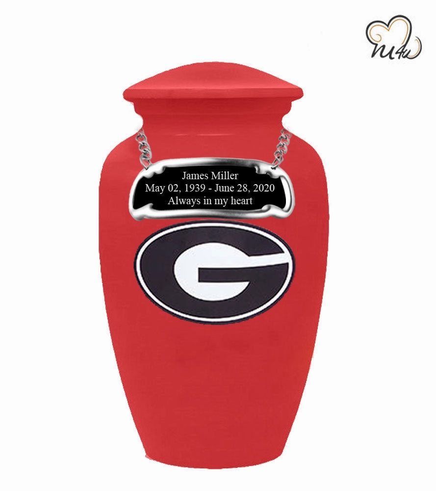 University of Georgia Bulldogs College Cremation Urn - Red