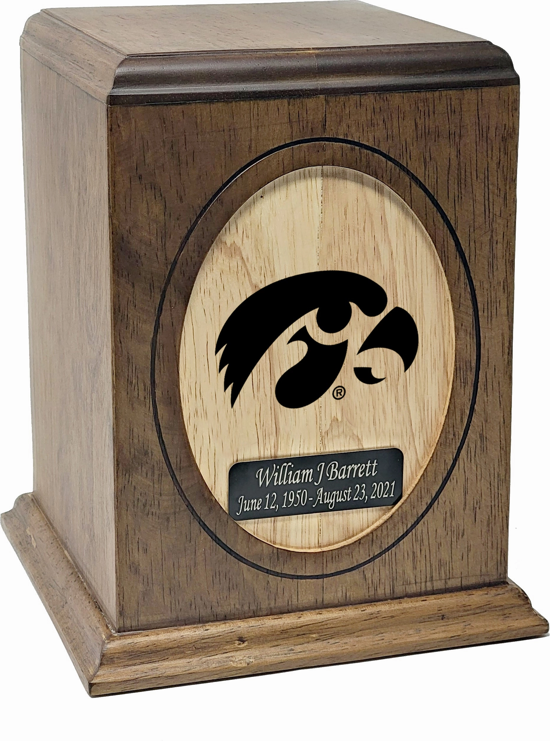University of Iowa Hawkeyes College Cremation Urn - Black