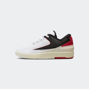Womens Air Jordan 2 Retro Low - White/University Red-Black-Coconut Milk